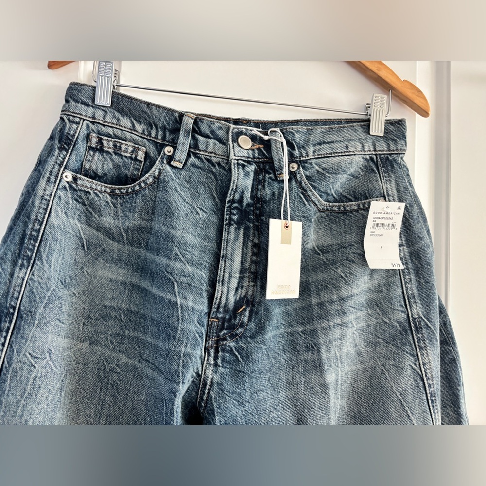 NWT Good American Good Extreme Barrel Jeans - Picture 4 of 10